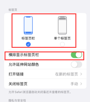 武穴iPhone授权维修分享Safari浏览器如何切换标签栏位置 